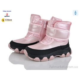 Дутики дитячі утеплені Зима H555-1 pink (6 пар р.27-32) "Clibee-Doremi" недорого оптом від прямого постачальника