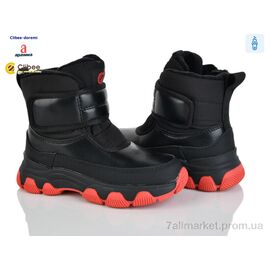 Дутики дитячі утеплені Зима H555-1 black-red (6 пар р.27-32) "Clibee-Doremi" недорого оптом від прямого постачальника