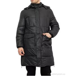 Куртка чоловіча Зима 7630 чорний батал (5 шт. р.сітка5XL-9XL) "Massmag" недорого оптом від прямого постачальника