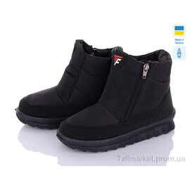 Фотография Ботинки женские стильные зима KZ411F чорний 2025 (8 пар р.37-41) "DeMur" недорого оптом от прямого поставщика