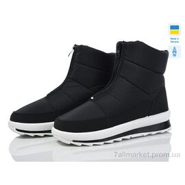 Дутики жіночі утеплені Зима 075 black 2025 (8 пар р.36-41) "DeMur" недорого оптом від прямого постачальника