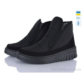 Черевики жіночі стильні Зима T7 чорний (6 пар р.37-41) "Paolla" недорого оптом від прямого постачальника