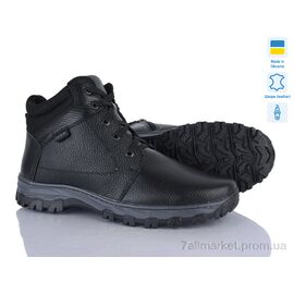 Черевики чоловічі стильні Зима KC1 чорний (8 пар р.40-45) "Kindzer" недорого оптом від прямого постачальника