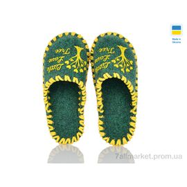Тапки дитячі домашні Весна/осінь 041 зелений (9 пар р.30-35) "Active" недорого оптом від прямого постачальника