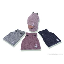 Фотография Женская шапка Зима Y933-1 (шапка+баф) mix (5 шт. р.сетка 48-52) "Red Hat" недорого оптом от прямого поставщика