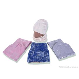 Фотография Женская шапка Зима Y939-1 (шапка+баф) mix (5 шт. р.сетка 48-52) "Red Hat" недорого оптом от прямого поставщика