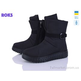 Дутики жіночі утеплені Зима 4417 чор (6 пар р.38-42) "Roks" недорого оптом від прямого постачальника