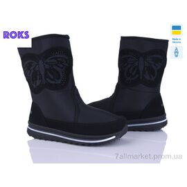 Дутики жіночі утеплені Зима 3133 чорний (6 пар р.38-42) "Roks" недорого оптом від прямого постачальника