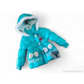 Куртка дитяча Весна/осінь 3-2 бірюзовий єврозима (3 шт. р.сітка1-3) "Kids-modnik" недорого оптом від прямого постачальника