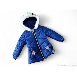 Куртка дитяча Весна/осінь F366 т.синій єврозима (3 шт. р.сітка2-4) "Kids-modnik" недорого оптом від прямого постачальника