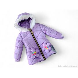 Куртка дитяча Весна/осінь F366 бузковий єврозима (3 шт. р.сітка2-4) "Kids-modnik" недорого оптом від прямого постачальника