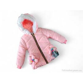 Куртка дитяча Весна/осінь F366  пудра єврозима (3 шт. р.сітка2-4) "Kids-modnik" недорого оптом від прямого постачальника