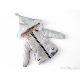 Куртка дитяча Весна/осінь F334 бежевий єврозима (4 шт. р.сітка1-4) "Kids-modnik" недорого оптом від прямого постачальника