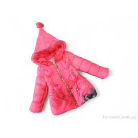Куртка дитяча Весна/осінь F367 яркий кораловий єврозима (4 шт. р.сітка2-5) "Kids-modnik" недорого оптом від прямого постачальника