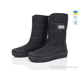 Дутики жіночі утеплені Зима 228 чорний (8 пар р.37-42) "Paolla" недорого оптом від прямого постачальника