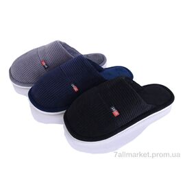 Тапки чоловічі домашні Весна/осінь D375 mix (12 пар р.41-46) "Alex" недорого оптом від прямого постачальника