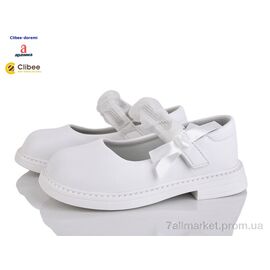 Туфлі дитячі зручні Весна/осінь DB650-2 white (6 пар р.26-30) "Clibee-Doremi" недорого оптом від прямого постачальника