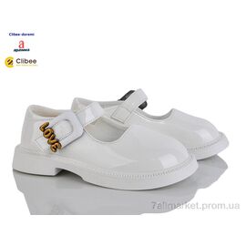 Туфлі дитячі зручні Весна/осінь DB633-2 white (6 пар р.27-32) "Clibee-Doremi" недорого оптом від прямого постачальника