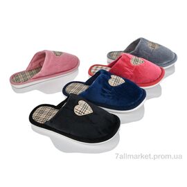 Фотография Тапки женские для дома зима Шльопок Ж 755 mix (12 пар р.36-41) "Progress" недорого оптом от прямого поставщика