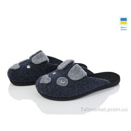 Тапки дитячі домашні Весна/осінь 800-22 синій (6 пар р.30-35) "Inblue" недорого оптом від прямого постачальника