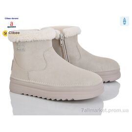 Черевики жіночі стильні Зима G83870 beige (7 пар р.31-37) "Clibee-Doremi" недорого оптом від прямого постачальника