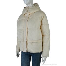 Куртка жіноча Зима 6706 (12059) beige (4 шт. р.сітка42-48) "Obuvok" недорого оптом від прямого постачальника