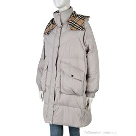 Куртка жіноча Зима 612A (12060) beige (4 шт. р.сіткаL-3XL) "Obuvok" недорого оптом від прямого постачальника