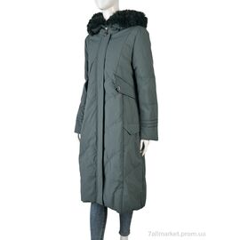 Пальто жіноче Зима 8803 (12048) green (5 шт. р.сіткаL-3XL) "Obuvok" недорого оптом від прямого постачальника