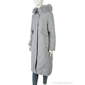 Пальто жіноче Зима 8803 (12048) grey (5 шт. р.сіткаL-3XL) "Obuvok" недорого оптом від прямого постачальника