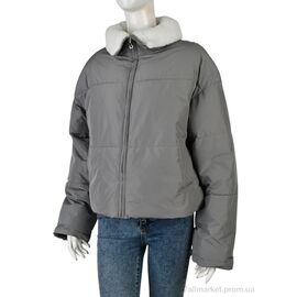 Куртка жіноча Зима 1105 (12058) grey (3 шт. р.сіткаM-XL) "Obuvok" недорого оптом від прямого постачальника