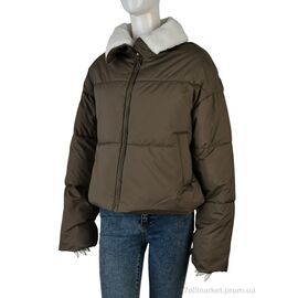 Куртка жіноча Зима 1105 (12058) d.beige (3 шт. р.сіткаM-XL) "Obuvok" недорого оптом від прямого постачальника