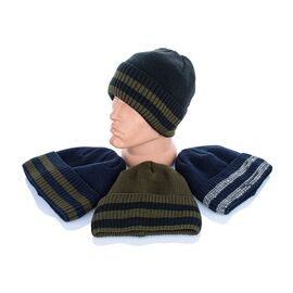 Шапка чоловіча зимова S12-8 полоска mix р.58-60 "Viola" недорого оптом від прямого постачальника