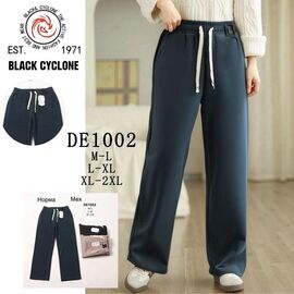 Фотография Штаны женские утеплённые 1002 black р.M-2XL "VICTORY" недорого оптом от прямого поставщика