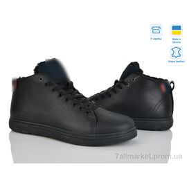 Фотография Ботинки мужские стильные зима Л2 чорно-синій (8 пар р.40-45) "Синдикат взуття" недорого оптом от прямого поставщика