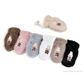 Фотография Варежки детские Зима NY3 mix (12 шт. р.сетка 8-12) "KUINH" недорого оптом от прямого поставщика