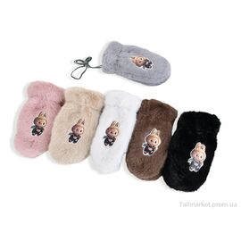 Фотография Варежки детские Зима NY4 mix (12 шт. р.сетка 8-12) "KUINH" недорого оптом от прямого поставщика