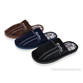 Фотография Тапки мужские домашние зима A8107 mix (12 пар р.42-47) "M&L  Alex13" недорого оптом от прямого поставщика