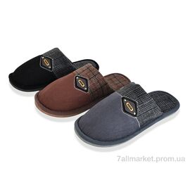 Фотография Тапки мужские домашние зима D369 mix (12 пар р.42-47) "SANLIN 2" недорого оптом от прямого поставщика