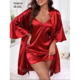 Комплект жіночий 2-ка халат + ніжна сорочка р-ри M-3XL(3цв) "FLOWER" купити недорого від прямого постачальника