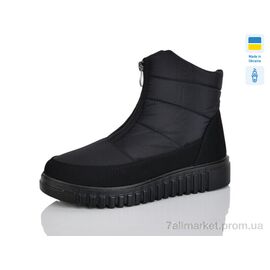 Дутики жіночі утеплені Зима 44-05 чорний (6 пар р.38-42) "Lot Shoes" недорого оптом від прямого постачальника