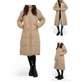 Куртка жіноча Зима 24115 бежевий (4 шт. р.сіткаL-3XL) "Massmag" недорого оптом від прямого постачальника