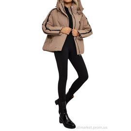 Куртка жіноча Зима 866 бежевий (4 шт. р.сіткаL-3XL) "Massmag" недорого оптом від прямого постачальника