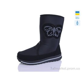 Дутики жіночі утеплені Зима Прогрес Ж 3133 чорний (6 пар р.37-41) "Progress" недорого оптом від прямого постачальника