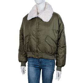 Фотография Куртка женская зимняя 17115 (12047) khaki р.42-48 "Obuv OK2" недорого оптом от прямого поставщика