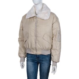 Фотография Куртка женская зимняя 17115 (12047) l.beige р.42-48 "Obuv OK2" недорого оптом от прямого поставщика