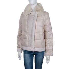 Фотография Куртка женская зимняя 349 (12056) l.beige р.M-L "Obuv OK2" недорого оптом от прямого поставщика
