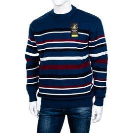 Фотография Свитер мужской Полоска blue батал р.3XL-5XL "STREET" недорого оптом от прямого поставщика