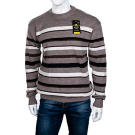 Фотография Свитер мужской Полоска beige батал р.3XL-5XL "STREET" недорого оптом от прямого поставщика