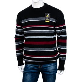 Фотография Свитер мужской Полоска black батал р.3XL-5XL "STREET" недорого оптом от прямого поставщика