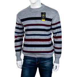 Фотография Свитер мужской Полоска grey батал р.3XL-5XL "STREET" недорого оптом от прямого поставщика